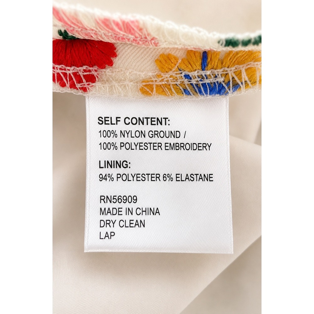Antonio Melani x The Nat Note Nellya Embroidered Floral Mesh Cropped Wide Leg 2 - Picture 7 of 7